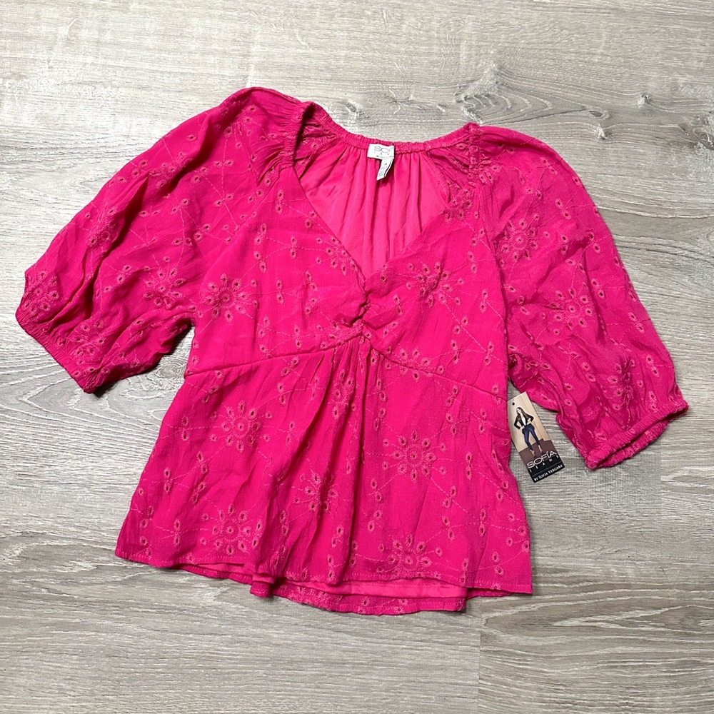 •SOFIA VERGARA• PINK BLOUSE - Picture 1 of 4